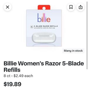 Billie Women's Razor 5-Blade Refills